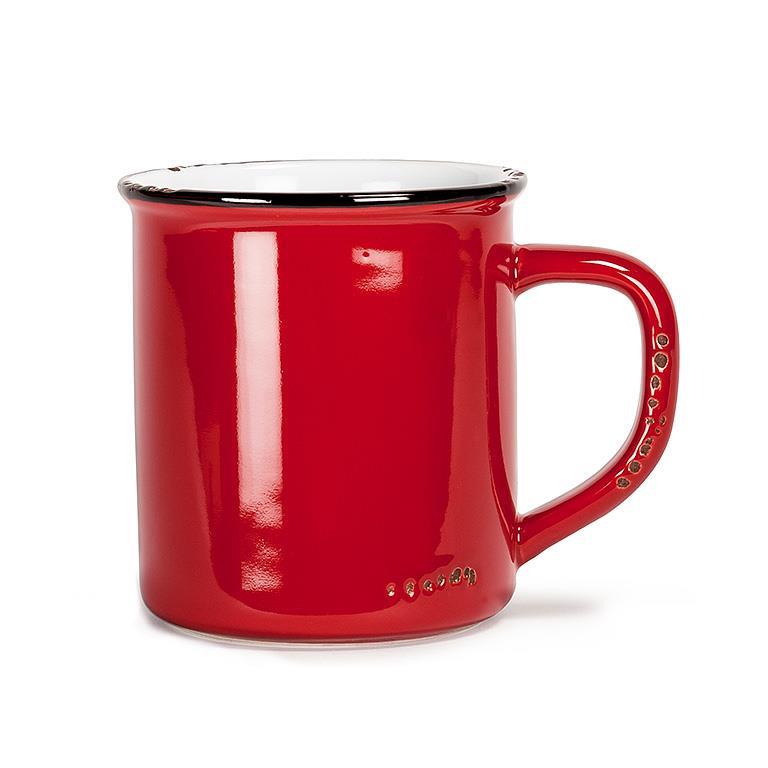 Enamel Look Mug Red 14 oz.