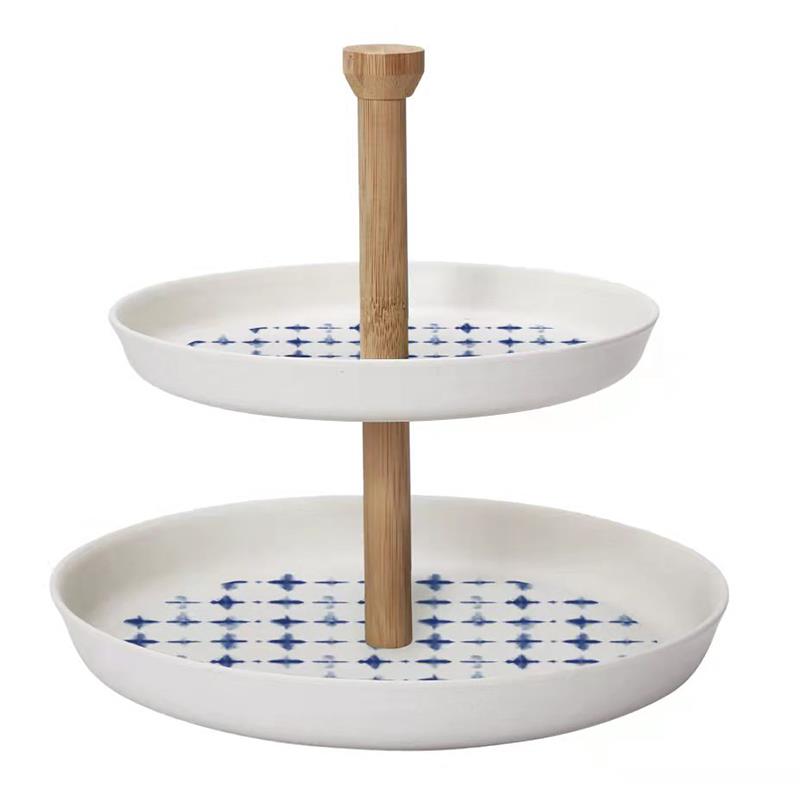 Bamboo 2-Tier Tray