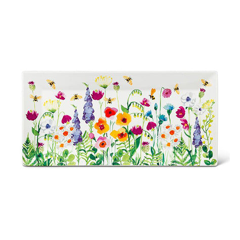 Bee Garden Platter Large 4.5x12"