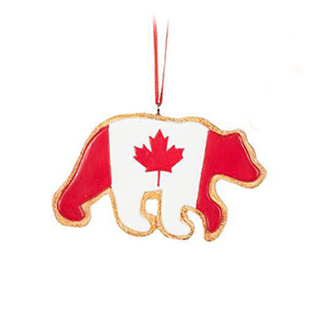 Canada Flag Bear Cookies Ornament 4.5"