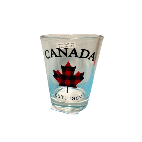 Canada Maple Plaid Shot Glass