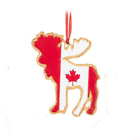 Canada Flag Moose Cookies Ornament 4.5"