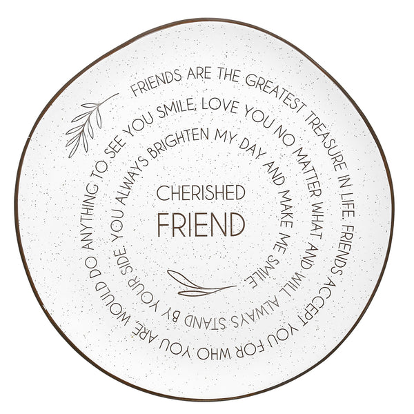 Cherished Friend - 10.5'' Ceramic Plate