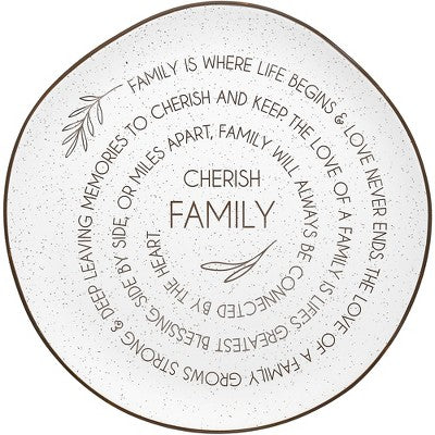 Cherish Family - 10.5'' Ceramic Plate
