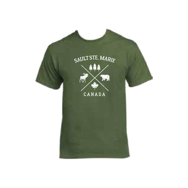 SSM Cross X Adult Basic Tee Military Green