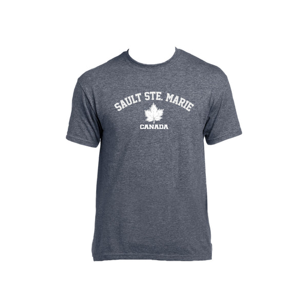 SSM Maple Icon Adult Basic Tee Heather Charcoal