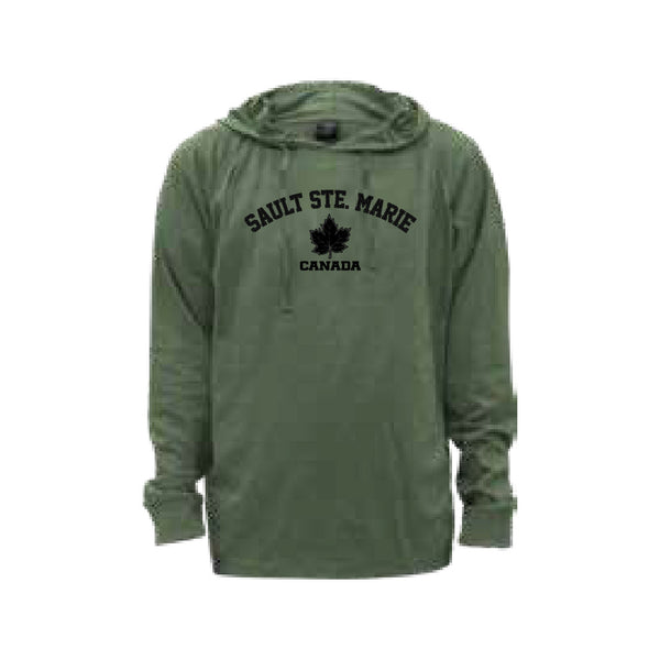 SSM Adult Lightweight Hoodie Heather Military