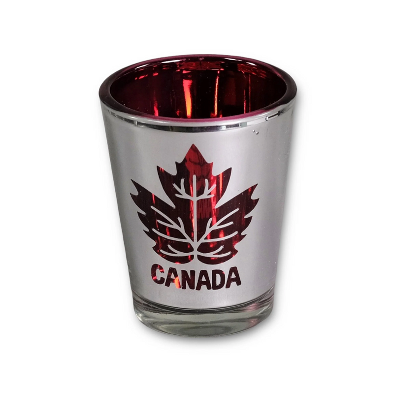 Canada Shot Glass - Silver & Red