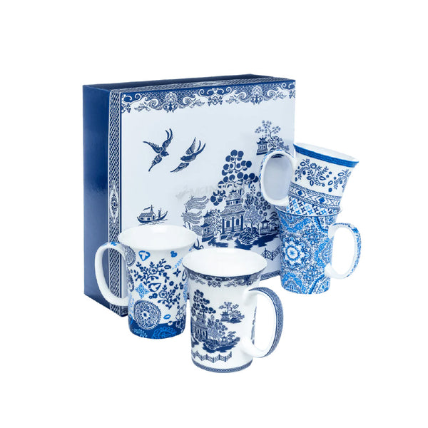 The Blue Willow Mugs Set of 4