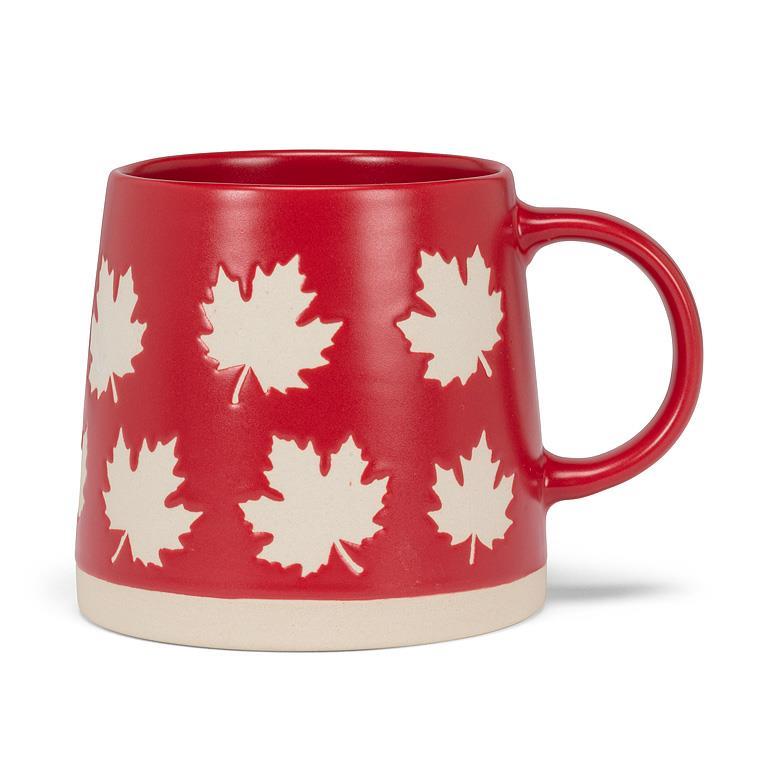 Wide Base Mug with Maple Leaf